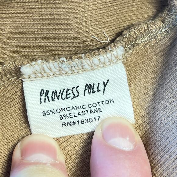 Princess Polly Shorts Women US 2 Tan Pull On Biker Shorts Stretchy Activewear - Picture 8 of 8